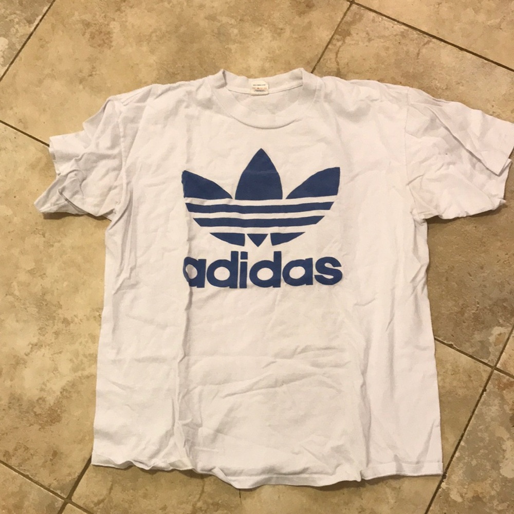 90s vintage adidas trefoil tee